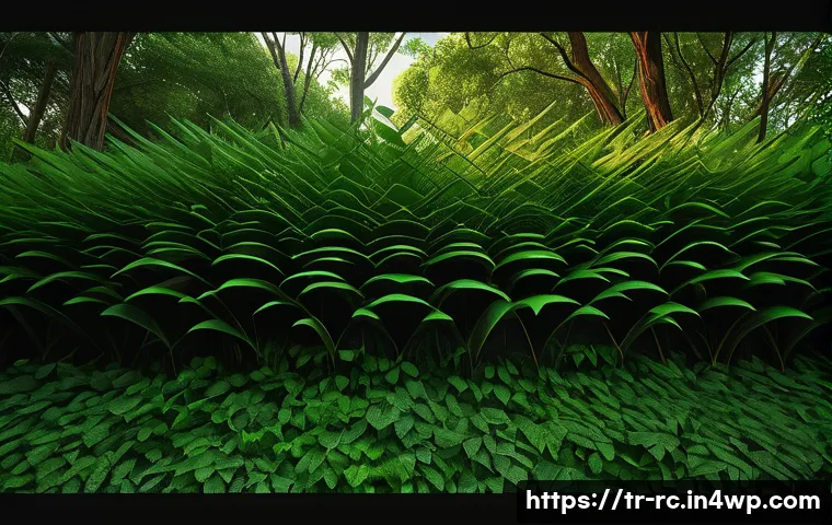 생태계 모니터링을 위한 데이터 수집 방법 - 0°E”), an animated spectrogram strip with bird call peaks, warm dusk light filtering through dense g...